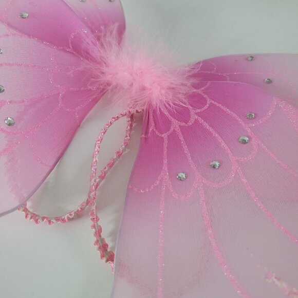 Curtain Call Costumes CSM Childs Small Leotard Dance Tulle Butterfly Wings Pink - Picture 10 of 16